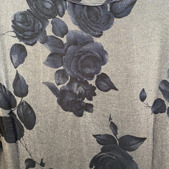 La Belle Vintage Blue Silver Floral Sleeveless Maxi Dress Juniors Size S - Picture 4 of 12